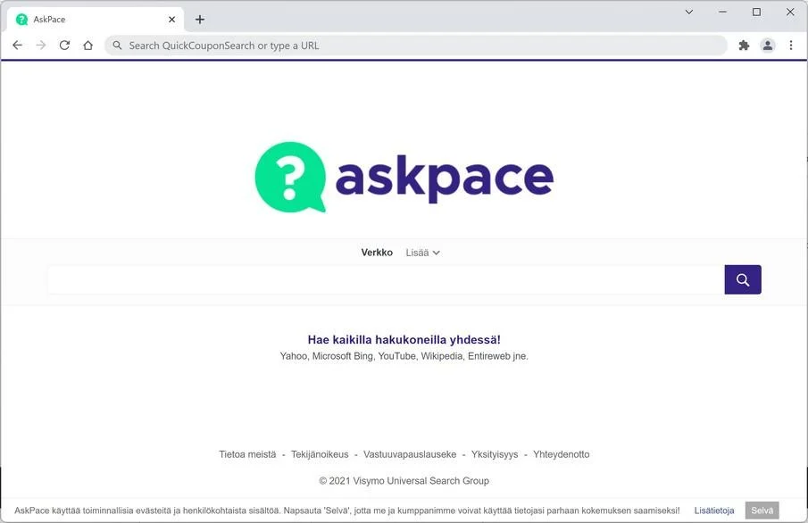 Image: AskPace browser hijacker