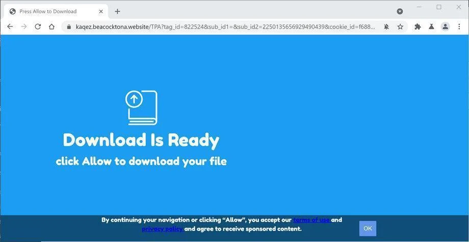 Remove Beacocktona.website pop-up ads (Virus Removal Guide) 1 Image: Chrome browser is redirect to Beacocktona.website