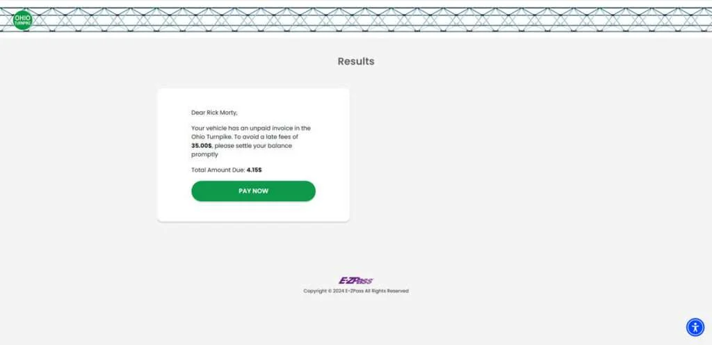 Ohezp.com Scam: Beware of Fake Texts Claiming Unpaid Ohio Tolls 3 Ohio Scam