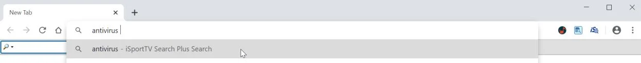 Image: Chrome browser is redirected to iSportTV Search Plus Search