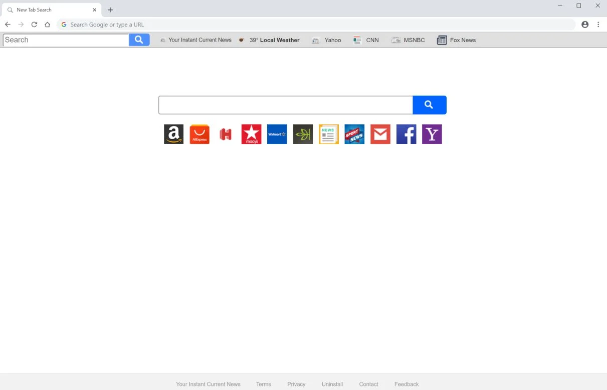 Your Sport Center New Tab Search virus