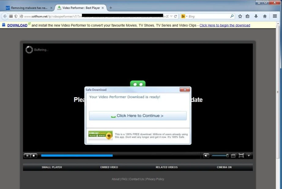 Sotfhom.net pop-up ads Sotfhom.net virus