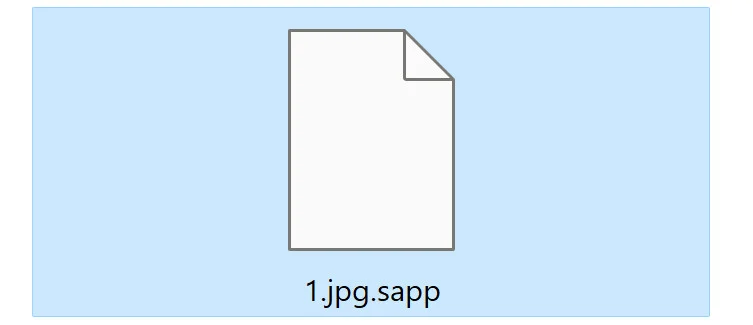 Image: File encrypted by the SAPP Ransomware