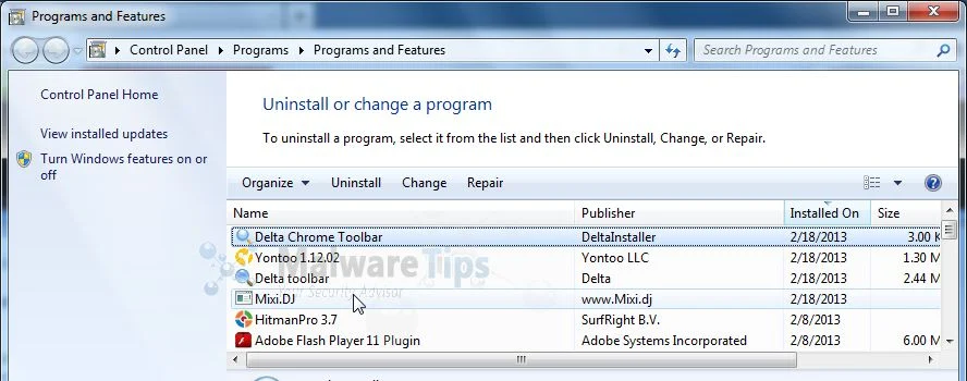 Uninstall Delta Search