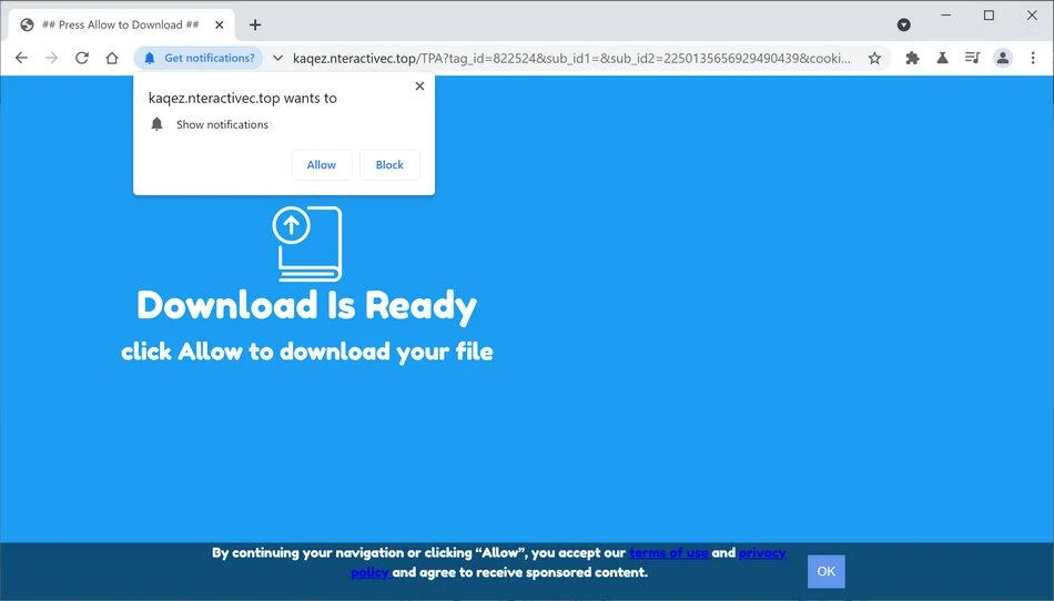Remove Nteractivec.top pop-up ads (Virus Removal Guide) 1 Image: Chrome browser is redirected to Nteractivec.top