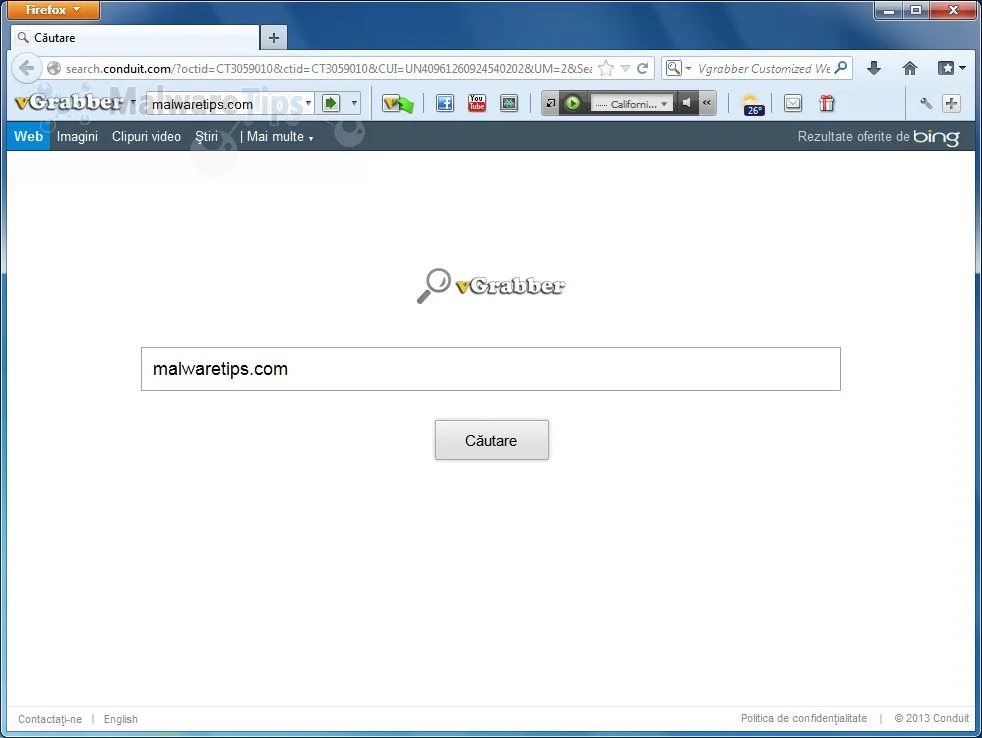 [Image: vGrabber Toolbar virus]
