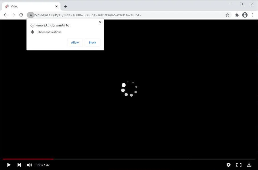 Remove Ojn-news3.club pop-up ads (Virus Removal Guide) 1 Image: Chrome browser is redirected to Ojn-news3.club