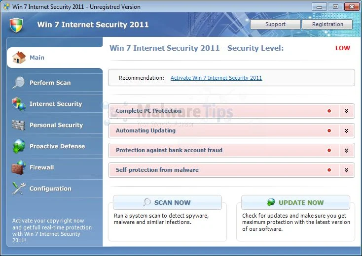 [Image: Win 7 Internet Security 2011 virus]