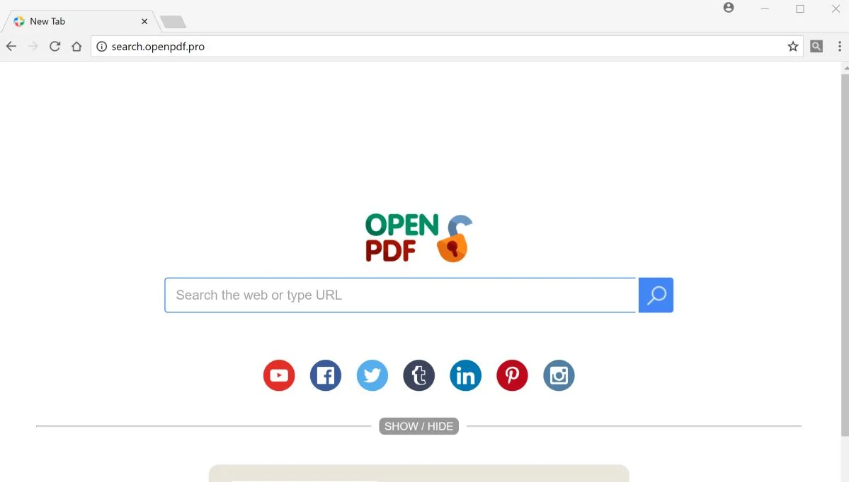 Search.openpdf.pro redirect virus
