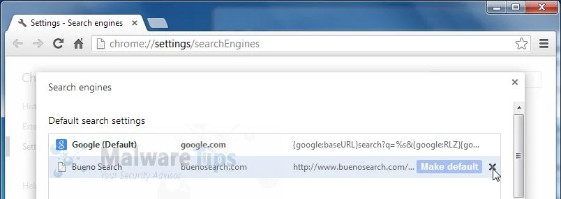 [Image: BuenoSearch.com Chrome removal]