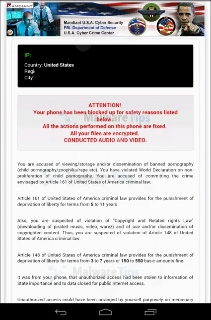 [Image: Android FBI virus]