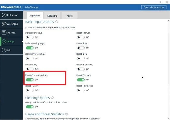 Remove Turbowinners.com Ads (Virus Removal Guide) 14 Enable Reset Chrome policies to remove malware