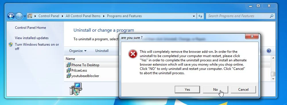 Remove Popular Bookmarks from Windows