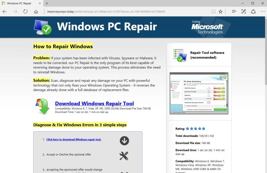 Improveyourpc.today adware