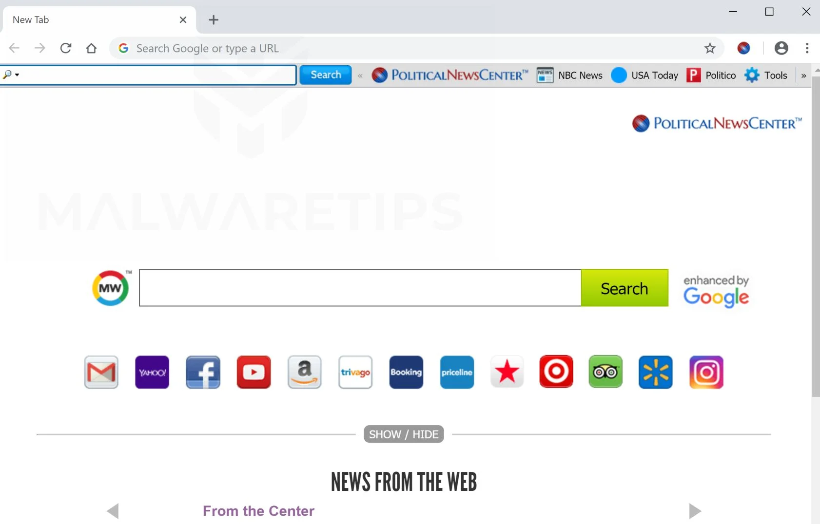 How to remove PoliticalNewsCenter toolbar (Uninstall Guide) 1 PoliticalNewsCenter Toolbar