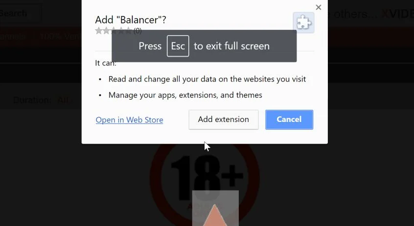 Balancer by balancer.me Extension Scam Virus