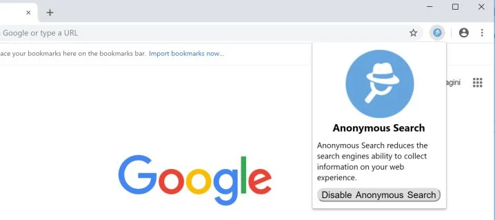 Anonymous Search redirect