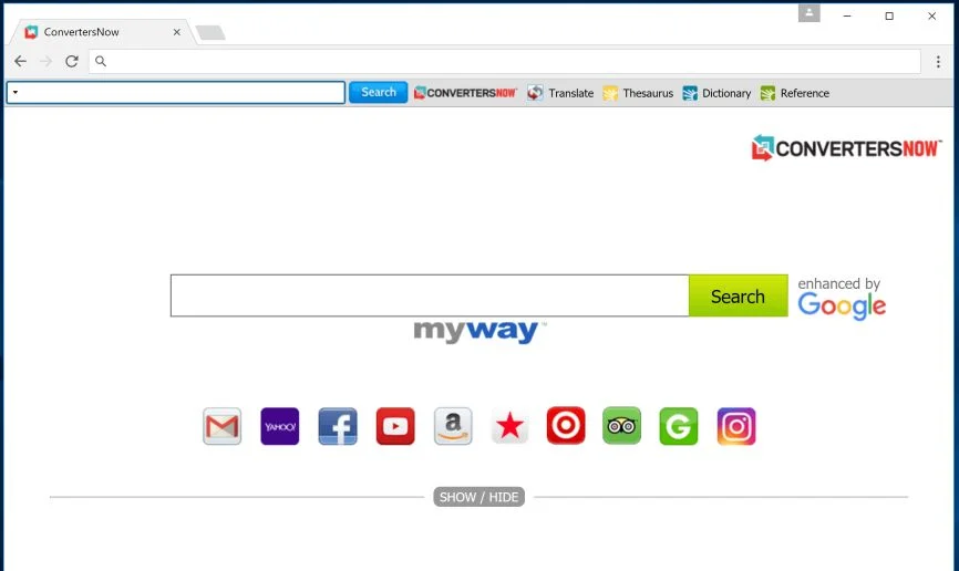 Convertersnow Toolbar By Myway