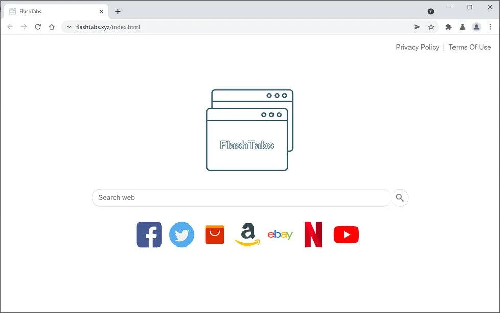 Image: FlashTabs new tab page