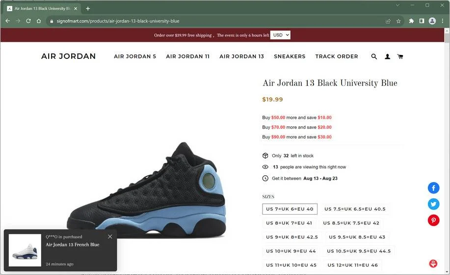 Signofmart.com Scam: Don't Buy From This Fake Nike Website 1 Signofmart.com china trendmicro