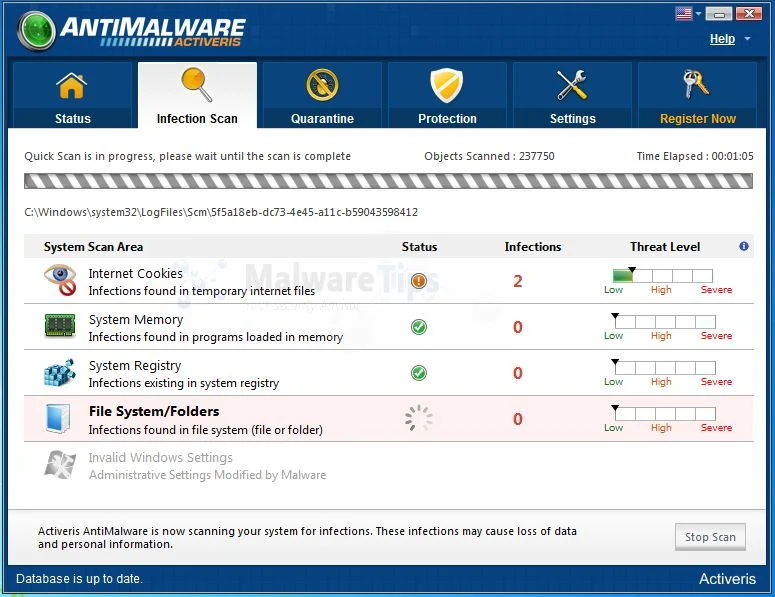 Picture of Activeris AntiMalware virus