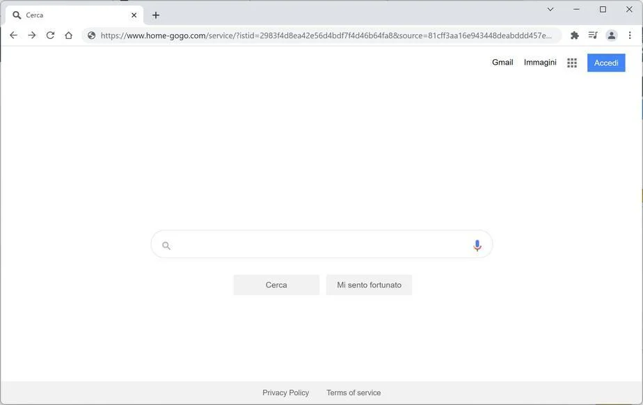 Image: Home-gogo.com browser hijacker