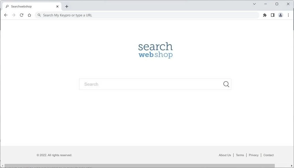  Image: Searchwebshop.com browser redirect