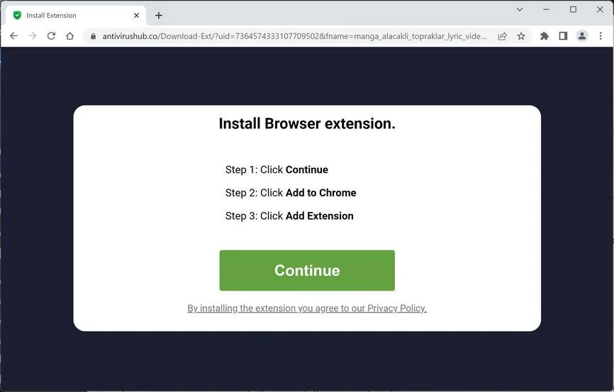 Image: Antivirushub.co Ads