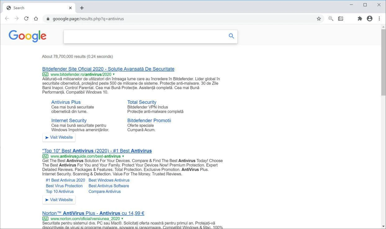 Remove Gooogle.page browser hijacker (Virus Removal Guide) 1 Image: Chrome browser is redirected to Gooogle.page