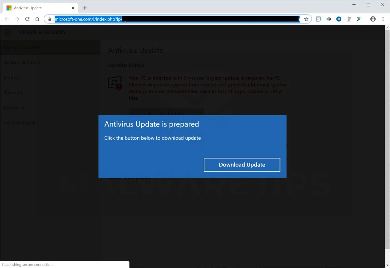 How to remove Microsoft-one.com pop-up scam (Virus Removal Guide) 1 Image: Microsoft-one.com fake error messages