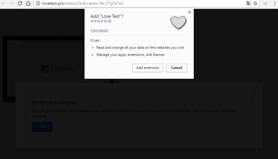 lovetest chrome extension