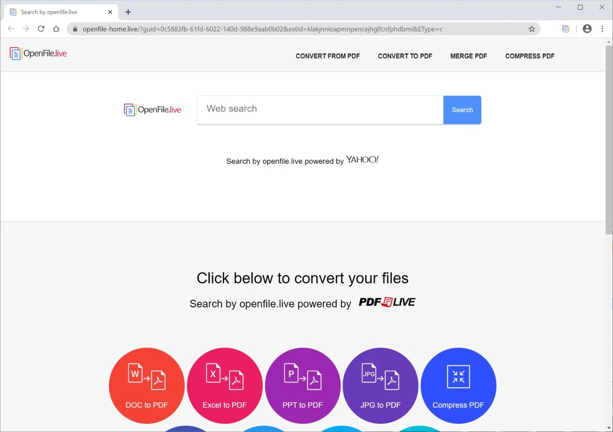 How to remove Openfile-home.live redirect (Virus Removal Guide) 1 Image: Chrome browser is redirected to openfile-home.live