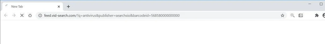 Image: Chrome browser is redirected to VidSearch