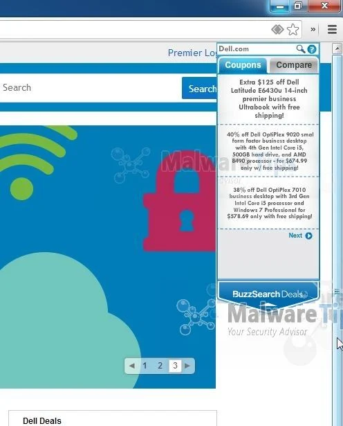 Picture of BuzzSearch virus