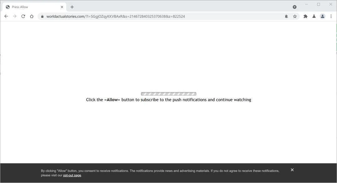 Remove Worldactualstories.com pop-up ads (Virus Removal Guide) 1 Image: Chrome browser is redirected to Worldactualstories.com
