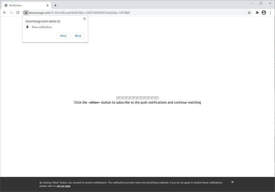 Remove Stoomoogn.com pop-up ads (Virus Removal Guide) 1 Image: Chrome browser is redirected to Stoomoogn.com