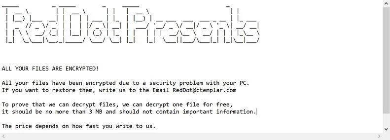 Image: reddot ransomware