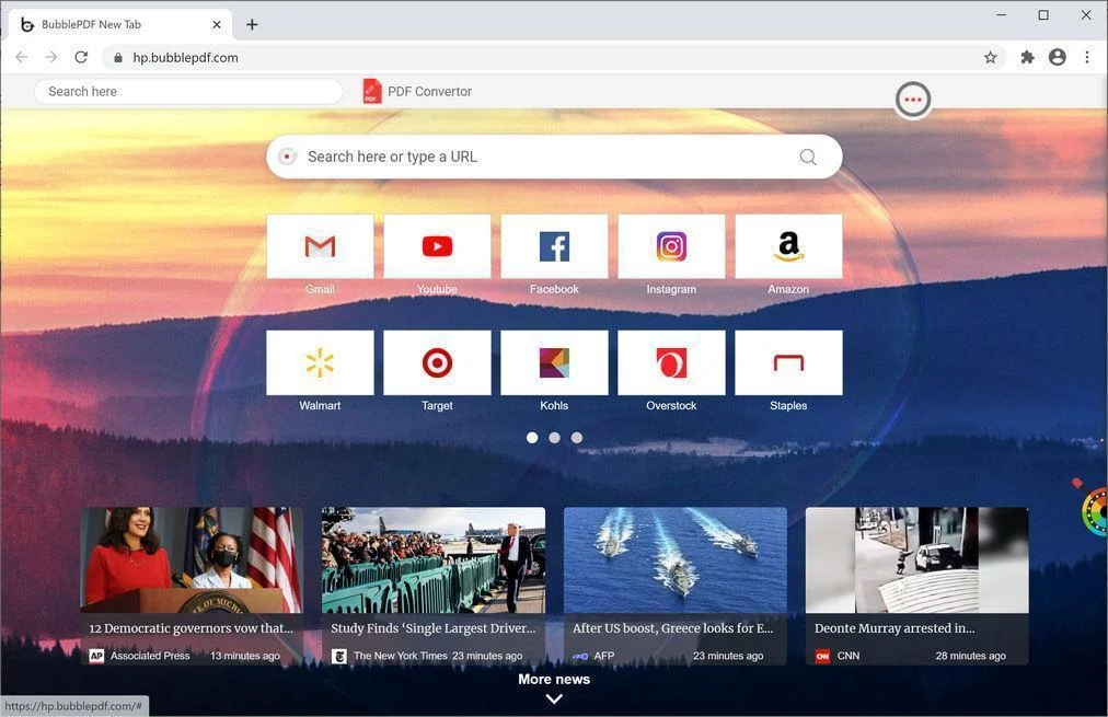 Remove BubblePDF browser hijacker (Virus Removal Guide) 1 Image: Chrome browser is redirected to BubblePDF