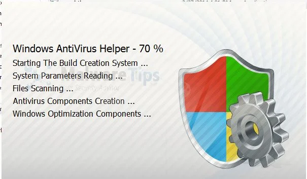 Windows AntiVirus Helper Picture of Windows AntiVirus Helper pop-up