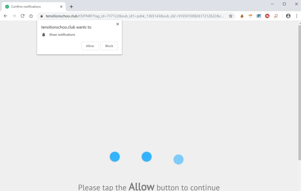 tensitionschoo.club redirect virus