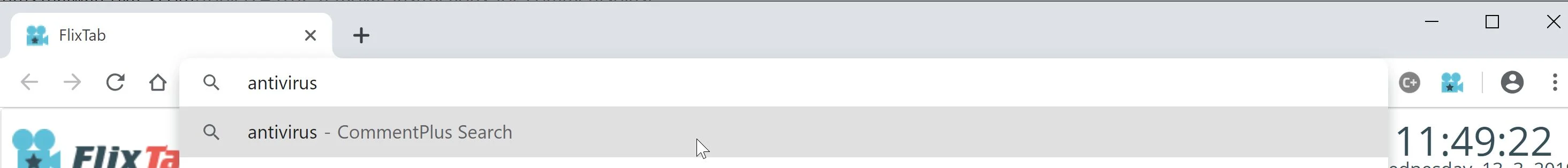 Image: Google Chrome is redirected to the CommentsPlus Search