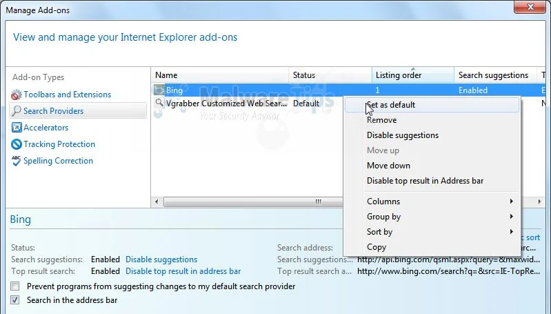 [Image: vGrabber Search Internet Explorer]