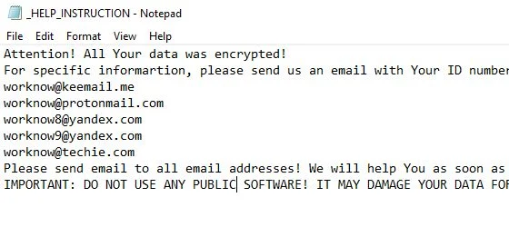 WORK Ransomware Virus