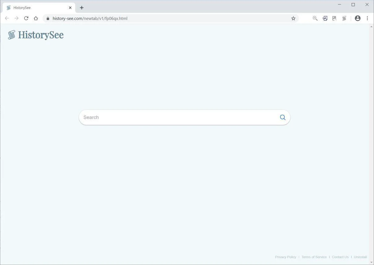Image: Chrome browser is redirected to HistorySee