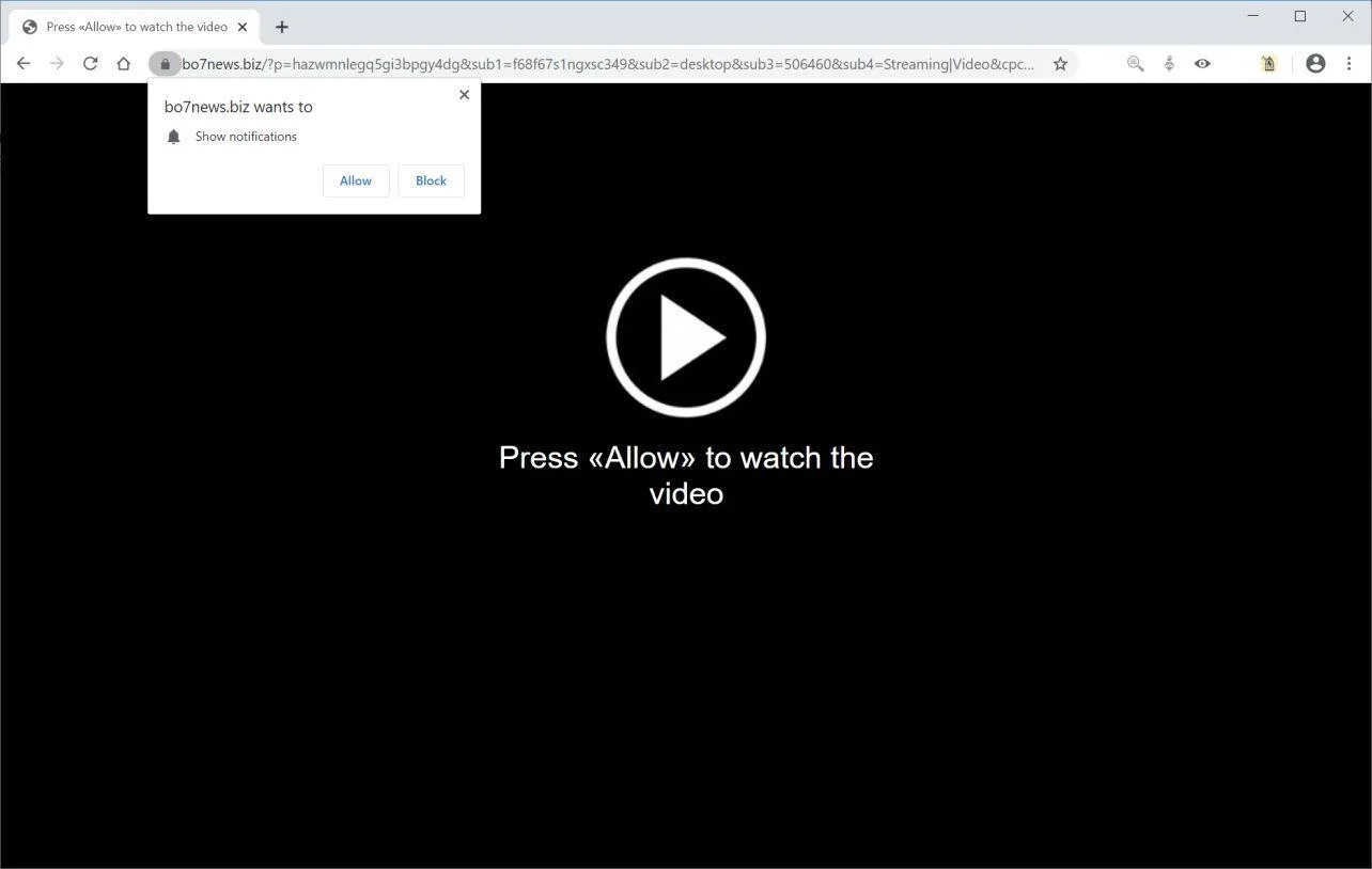 Remove Bo7news.biz pop-up ads (Virus Removal Guide) 1 Image: Chrome browser is redirected to Bo7news.biz