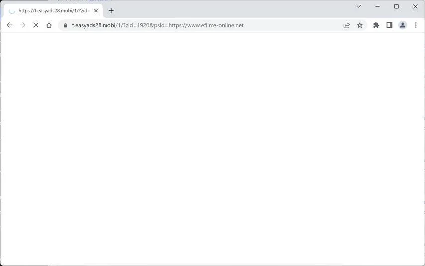 Image: Chrome browser is redirected to Easyads28.mobi