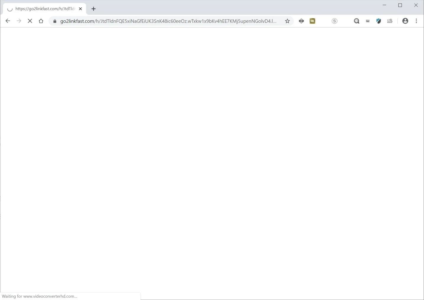 Image: Chrome browser is redirected to Go2linkfast.com