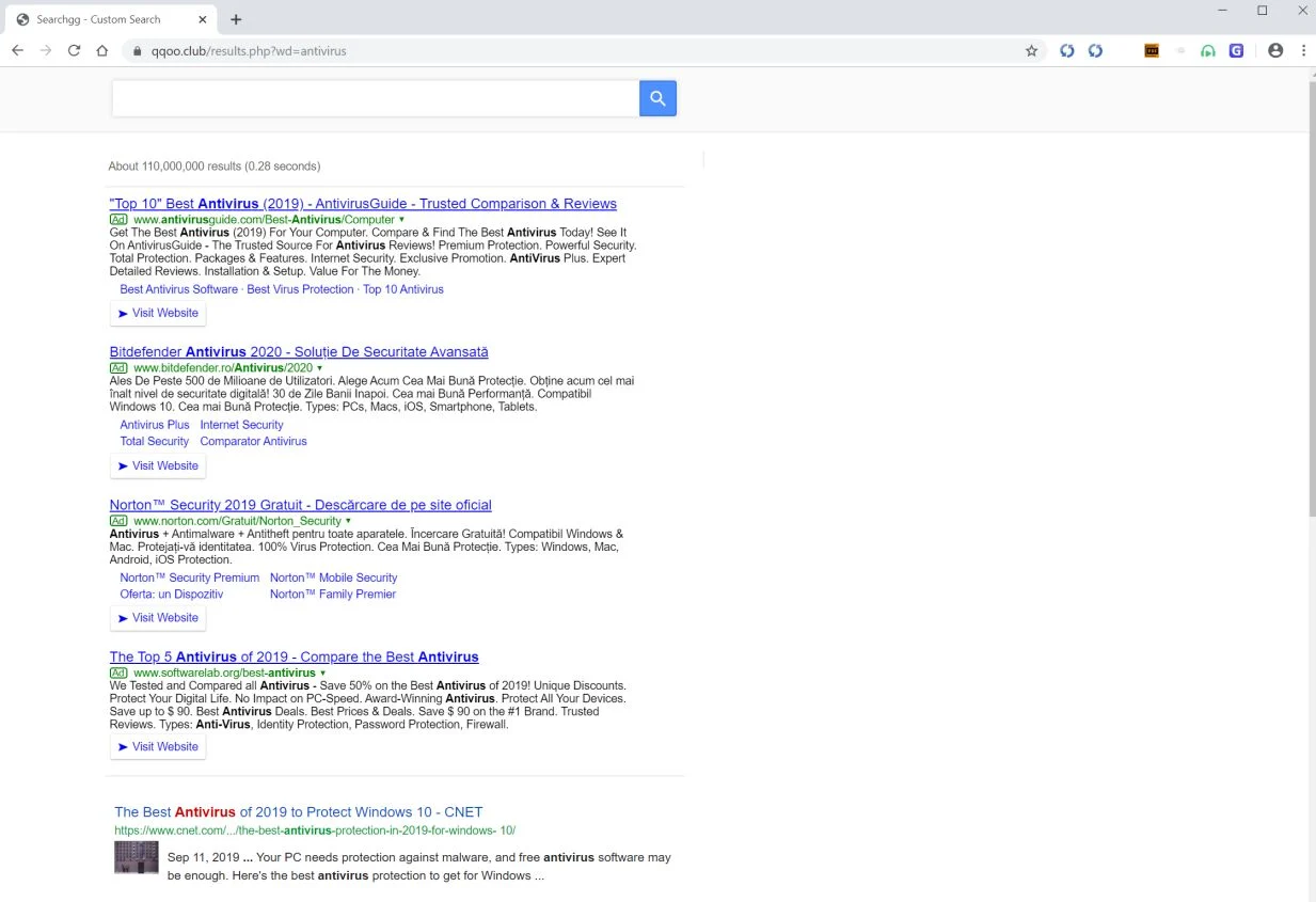How to remove Qqoo.club redirect (Virus Removal Guide) 1 Image: Chrome browser is redirected to Qqoo.club