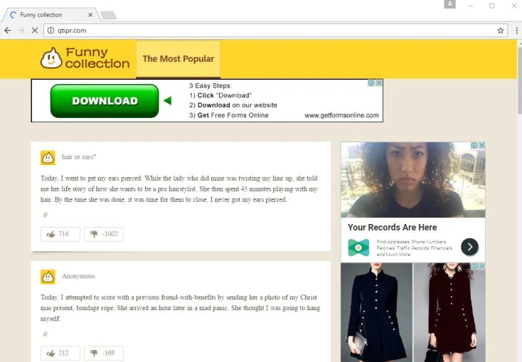 Qtipr.com redirect virus