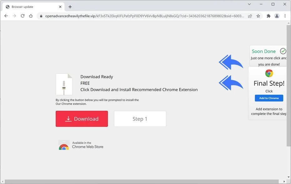 Remove Openadvancedheavilythefile.vip Ads (Virus Removal Guide) 1 Image: Openadvancedheavilythefile.vip browser redirect